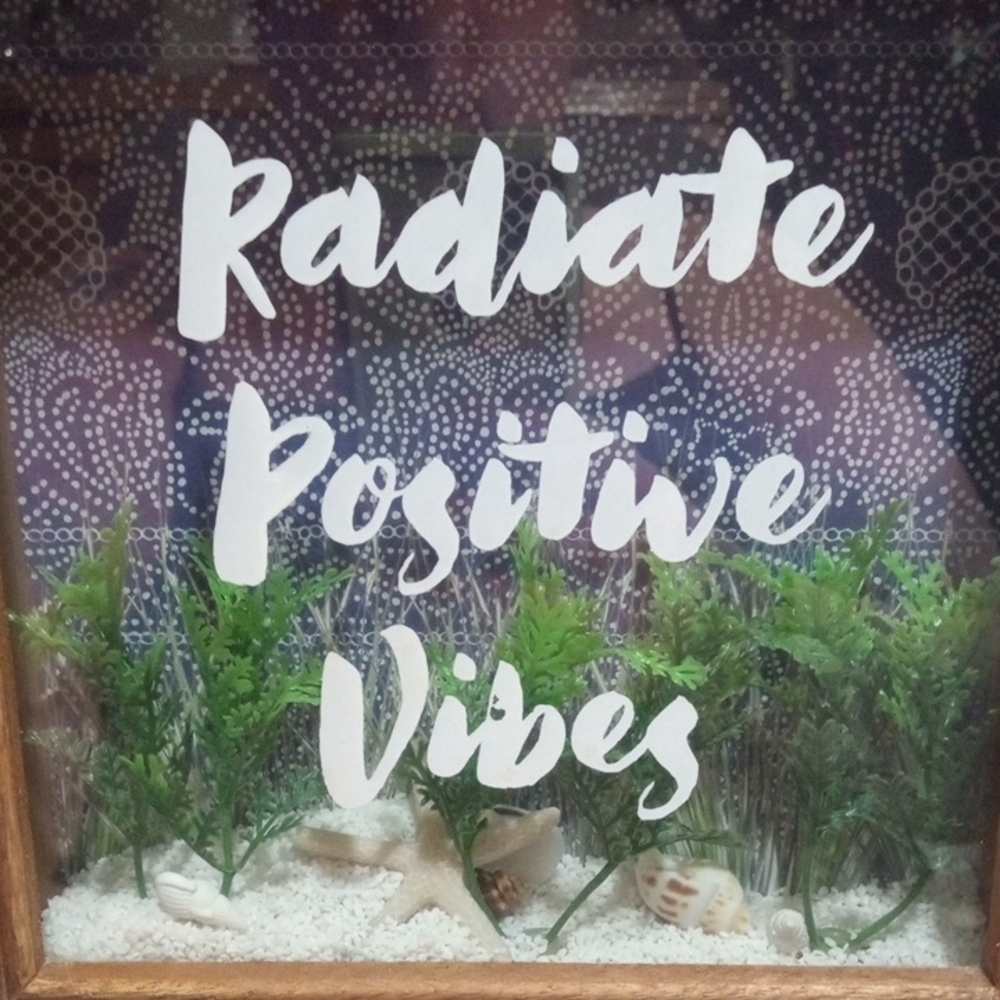 Radiate Positive Vibes Wall Art Shadow Box